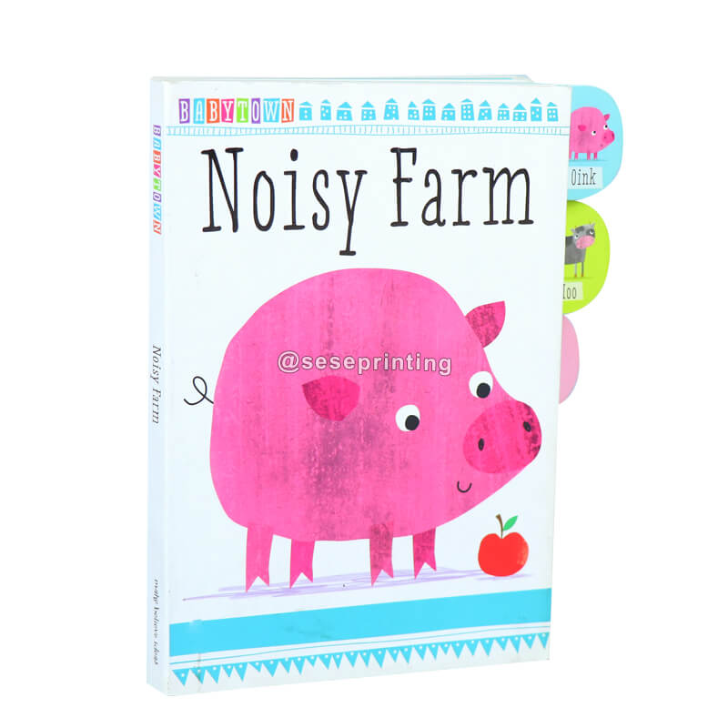 Custom Education Children Board Book Printing Kids Learning Animal Cardboard Book Printing Service