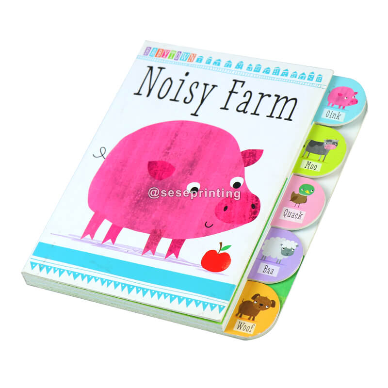 Custom Education Children Board Book Printing Kids Learning Animal Cardboard Book Printing Service