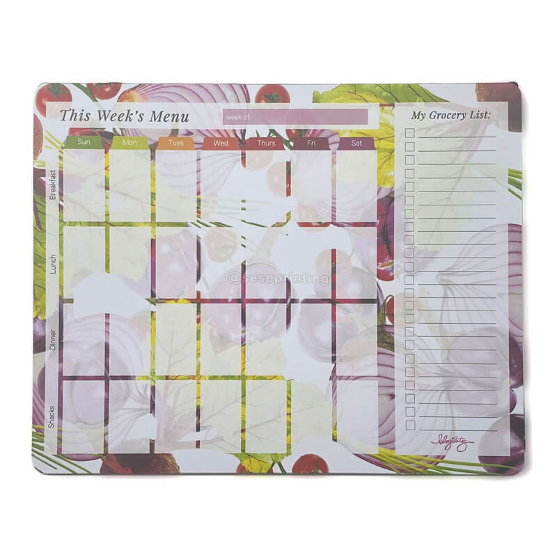 Personal Label Note Pad Printed A4 Tear off Memo Notes Weekly Menu Planner Notepad