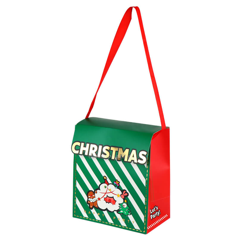 Christmas Paper Gift Bag Candy Packaging Bag Custom Your Own Logo Art Paper Gift Bags