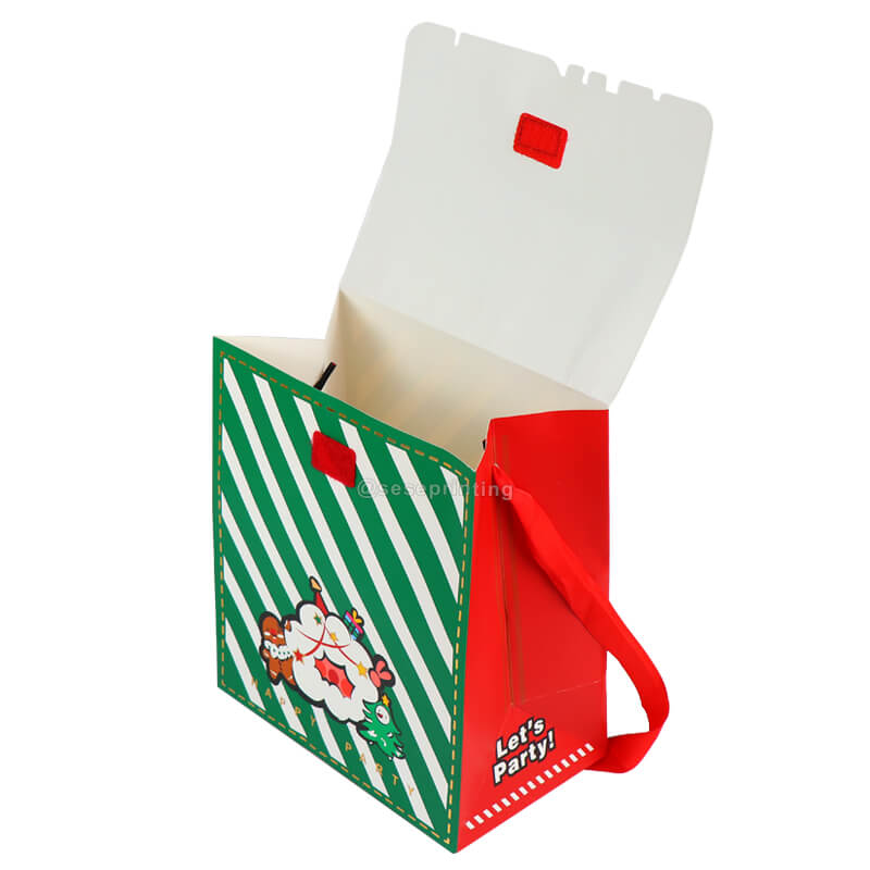 Christmas Paper Gift Bag Candy Packaging Bag Custom Your Own Logo Art Paper Gift Bags