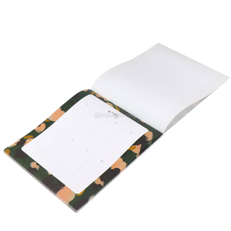 Custom Logo Printed Die Cut Weekly Notepad Sticky Memo Notes Pads