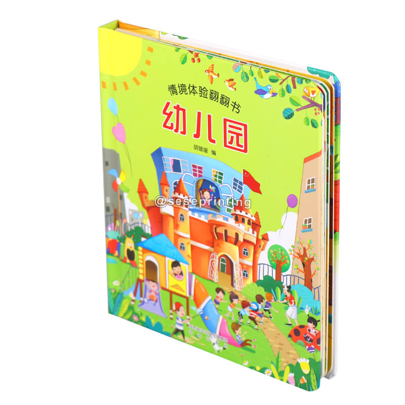 Custom Kids Board Book Printing Services Children Lift Flap Book