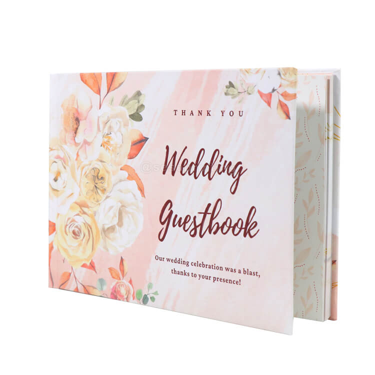 OEM Custom Blank Inner Memory Signed Guestbook Wedding Guest Book