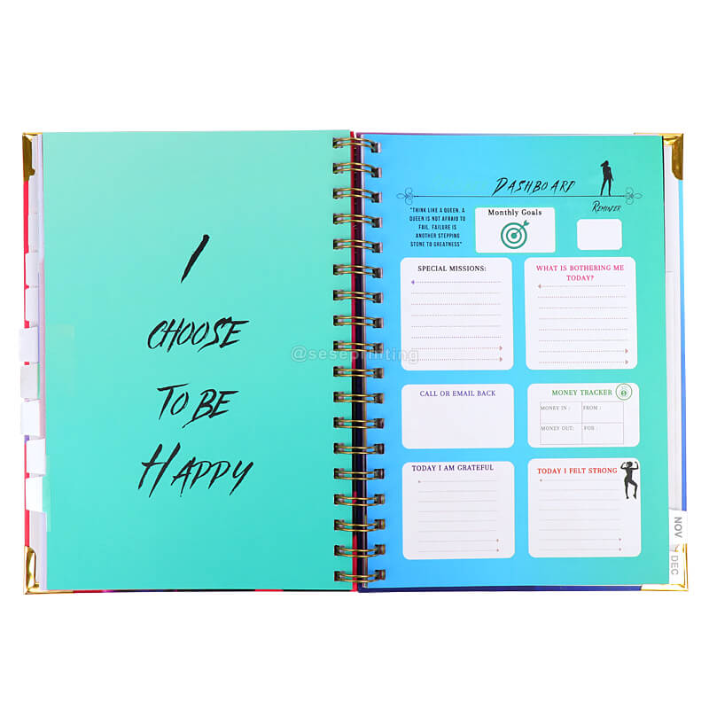 A5 Spiral Journal Notebook Custom Money Saving Budget Planner Books
