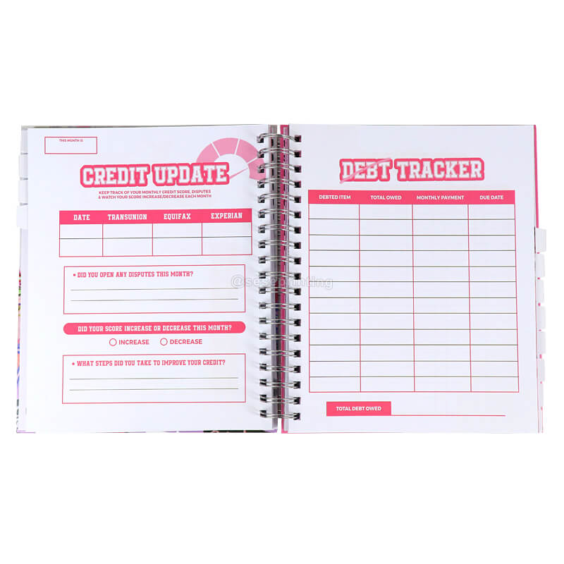 Custom Hardcover Weekly Planner Business Notebook Dateless Planner