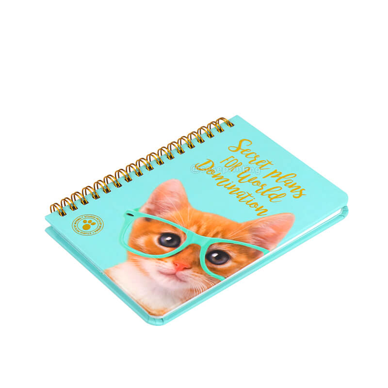 Hardcover Custom Logo Spiral Notebooks Printing Travel Journal Diary