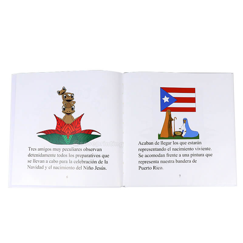 Custom Print Hardcover Book Spanish Kids Children Book Printing Service