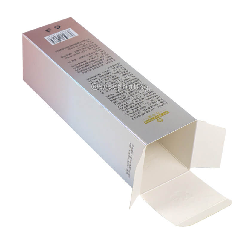 Custom Embossed Laser Logo Printed Cosmetic Box Folding Packaging Box