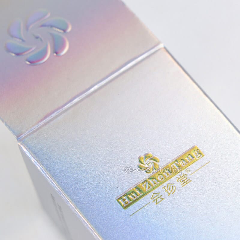 Custom Embossed Laser Logo Printed Cosmetic Box Folding Packaging Box