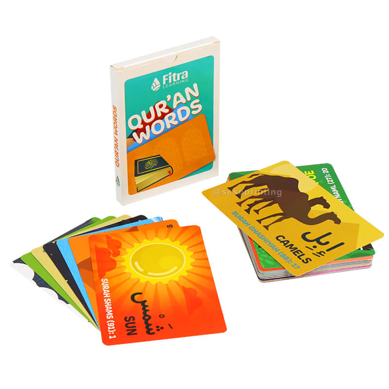 Custom Children Cognition Card Game Educational Memory Flash Card