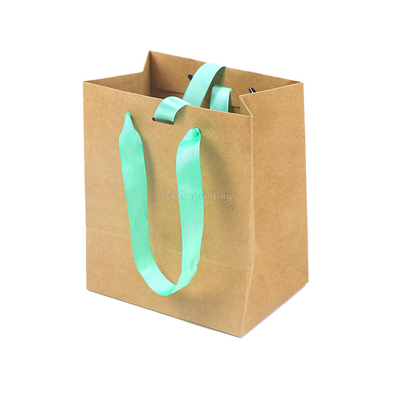 Custom Your Own Logo Printed Paper Gift Bag Kraft Shopping Bag