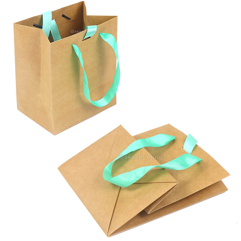 Custom Your Own Logo Printed Paper Gift Bag Kraft Shopping Bag