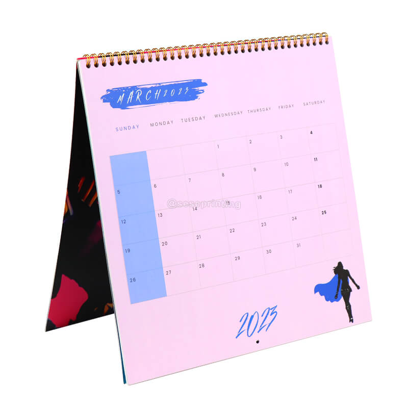 Custom Office Monthly Wall Calendar Spiral 2023 Calendar Printing