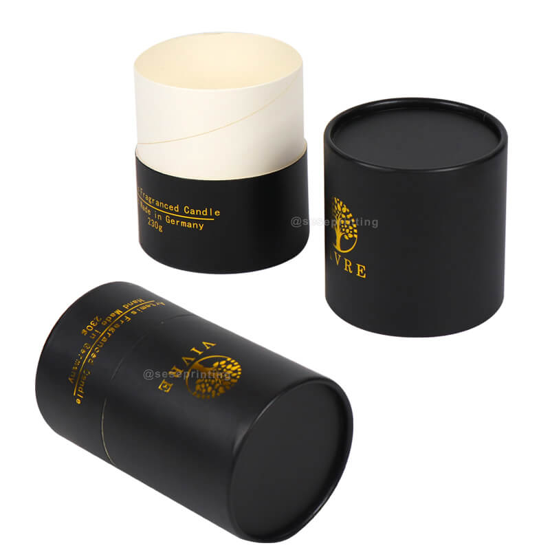 Custom Candle Packaging Boxes Eco Friendly Paper Tube Gift Box
