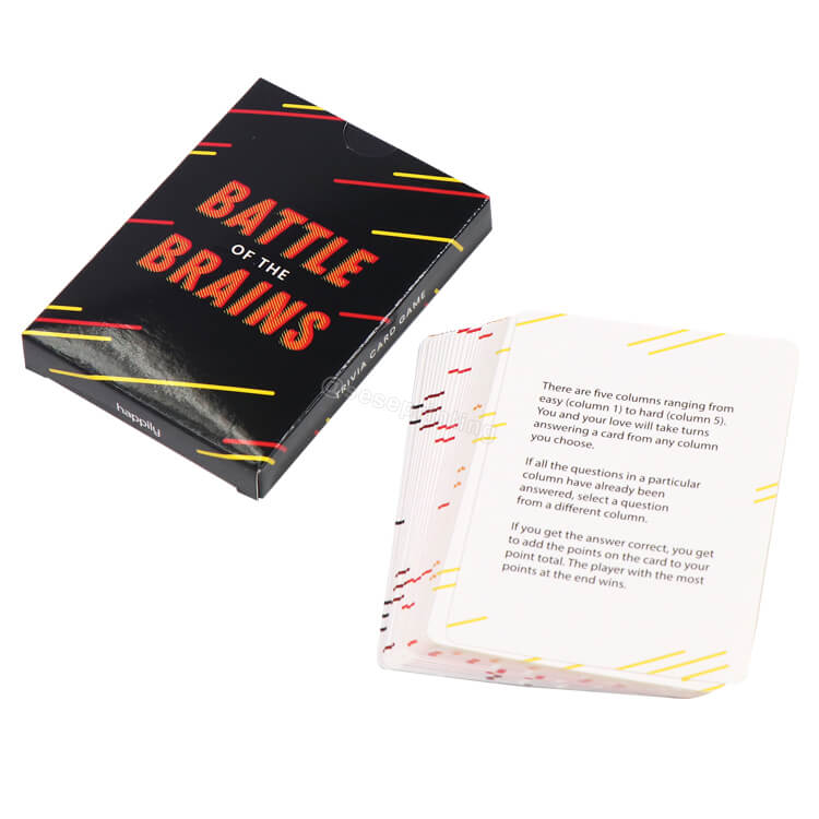 Printing Custom Question Cards Deck Battle Playing Card Game
