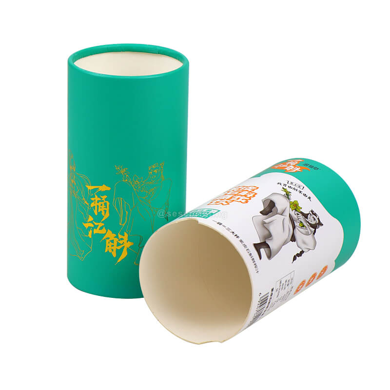 Custom Design Printing Cylinder Box Food Grade Tube Packaging