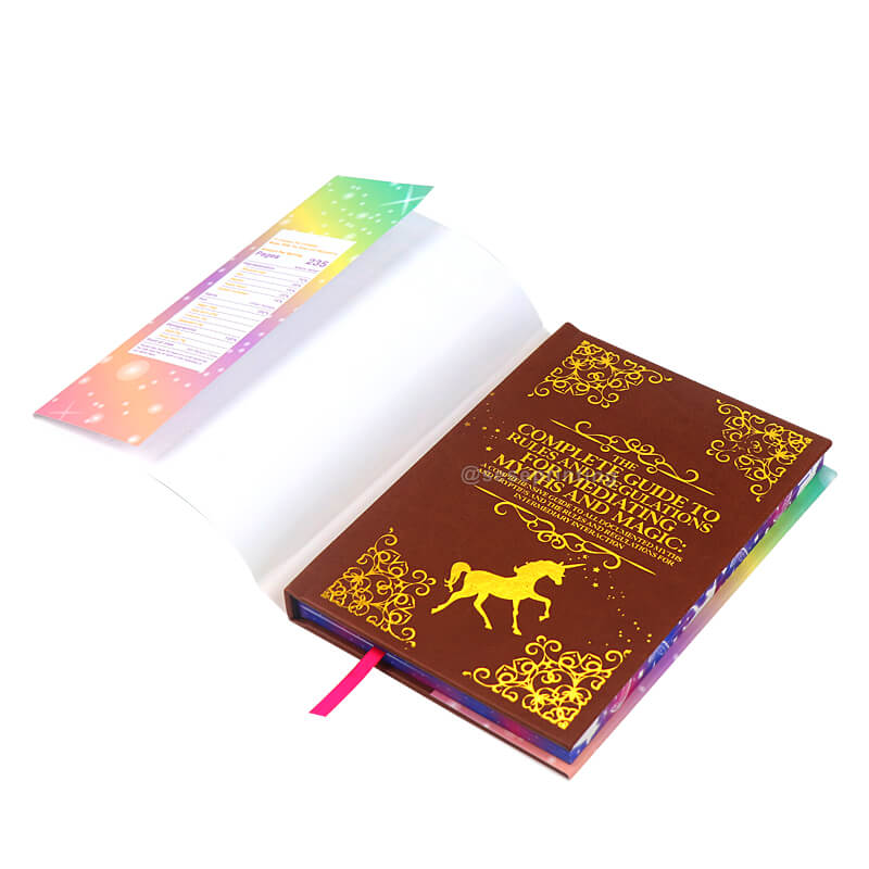Custom Publisher Book Print Gold Foil Hardcover Sprayed Edges Book
