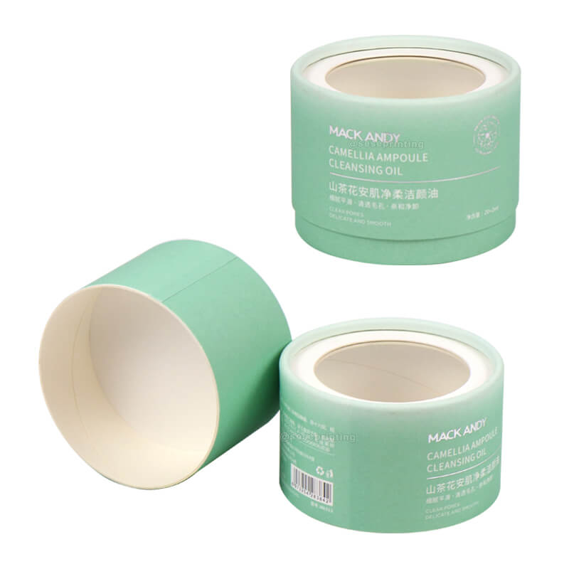 Custom Round Cardboard Tube Packaging Cylinder Box with Window