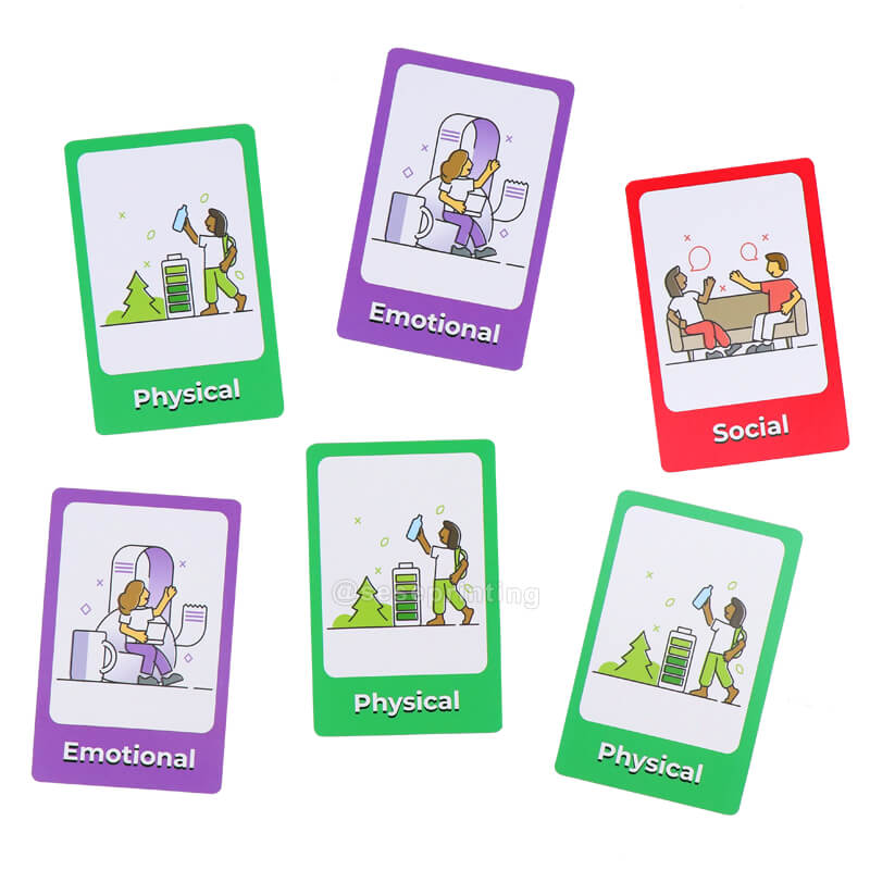 Education Learning Cards Custom Print Mental Health Flashcards