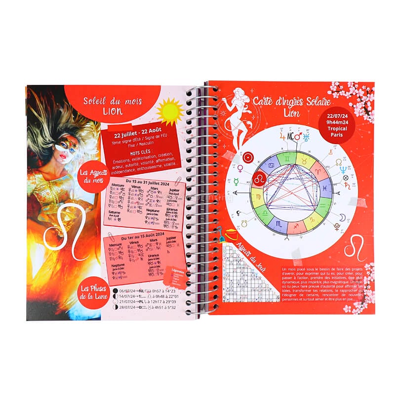 Custom Spiral Constellation Planner Personalized Agenda Printing