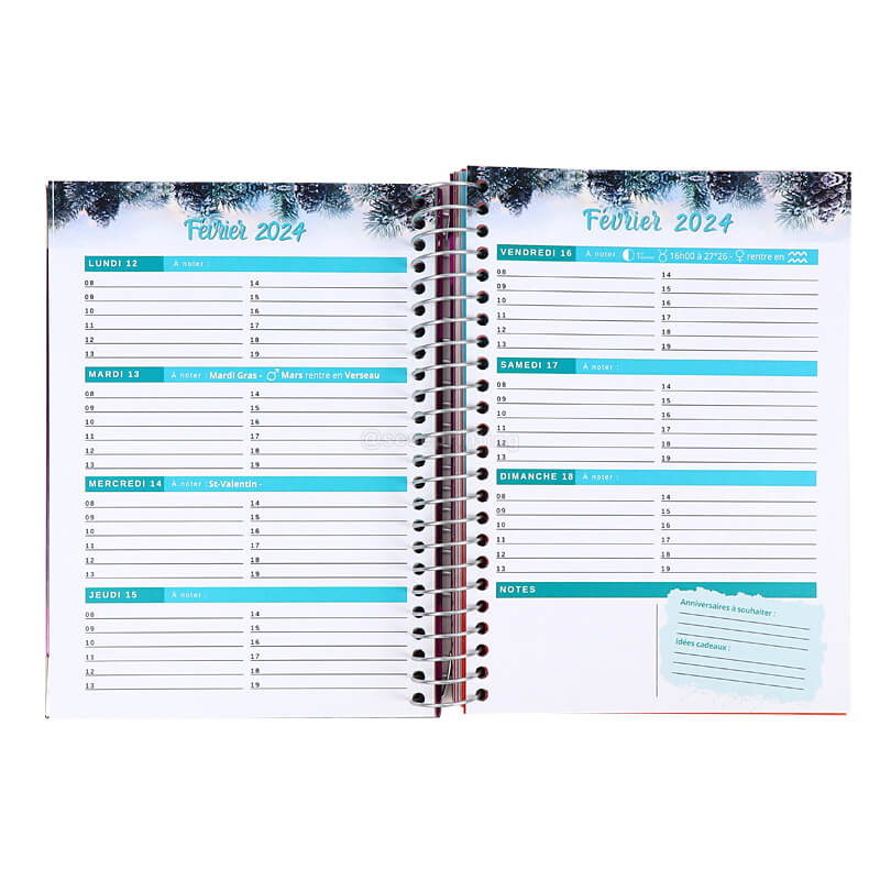 Custom Spiral Constellation Planner Personalized Agenda Printing