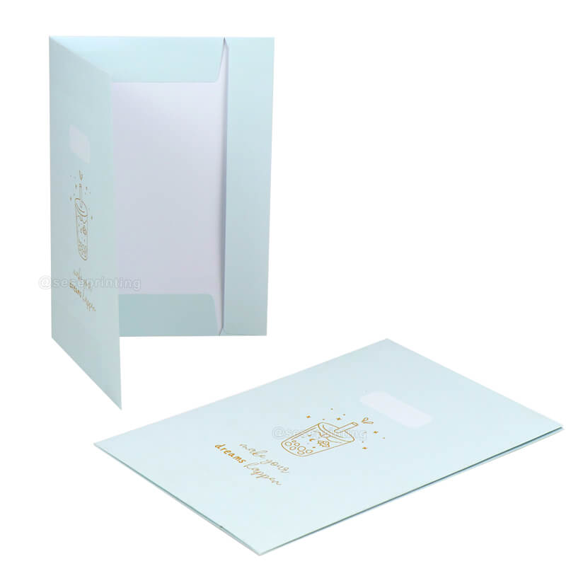 Custom Design Print Presentation Paper File Folders with Pockets